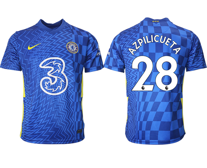 Men 2021-2022 Club Chelsea FC home aaa version blue #28 Soccer Jersey